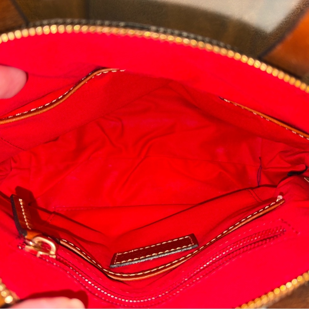 NWOT Dooney & Bourke Green and Brown Ruby Satchel Crossbody Bag - Picture 4 of 5